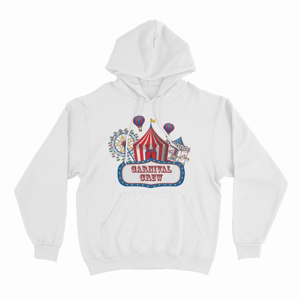 Carnival Crew For Carnival Birthday & Carnival Theme Party White Hoodie